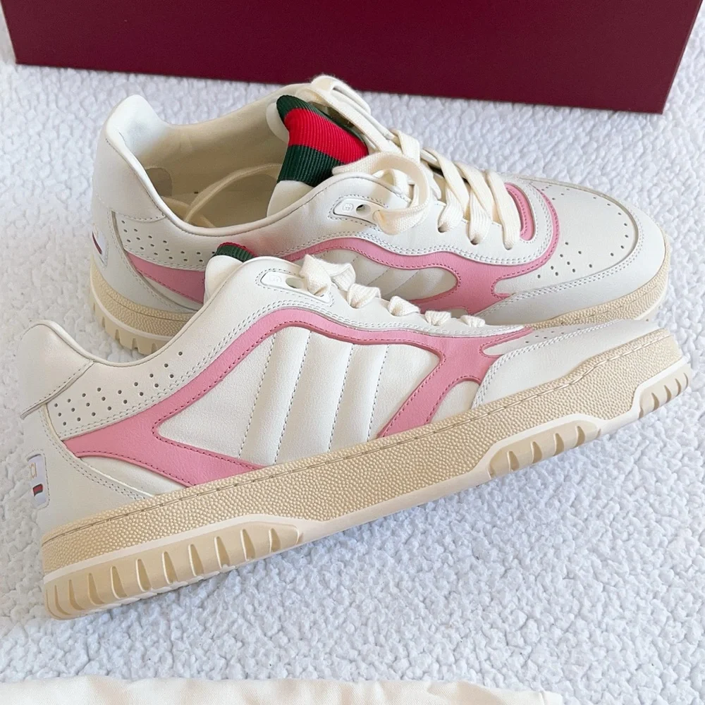 Gucci Women’s Women’s Bicolor Web Low-Top Sneakers - Picture 3 of 16